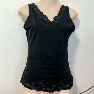 FREE ADD ON Black lace stretchy camisole
